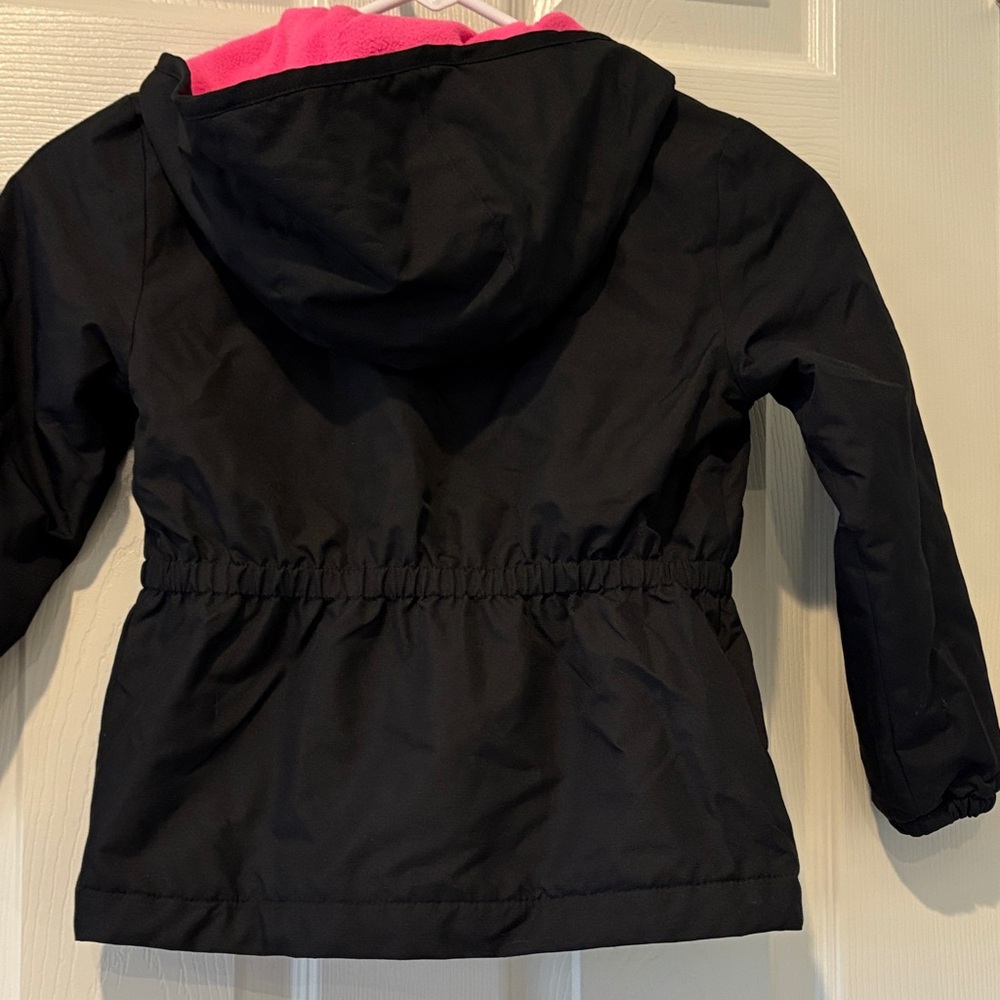 Nike Kids Jacket in Black with Pink Accents - Picture 3 of 3